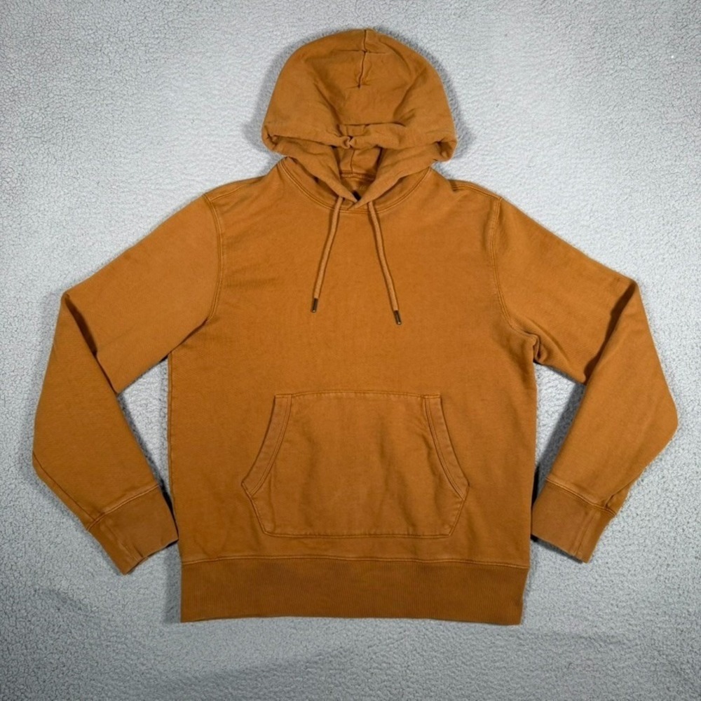 Madewell Mens Sweatshirt Mens Medium Brown Pullover Hoodie Heavyweight Pockets